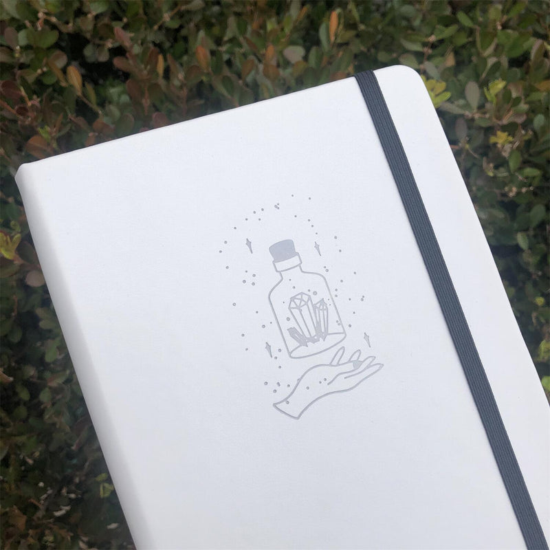 A5 Black Paper Mystical Bottle Bullet Dotted Journal Dot Grid Notebook-zoom-