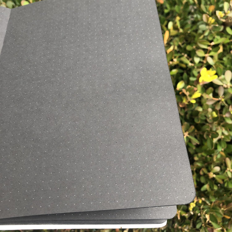 Carnet de notes à grille de points en papier noir A5 avec œil mystique-zoom-