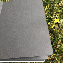 A5 Black Paper Mystical Bottle Bullet Dotted Journal Dot Grid Notebook - bukenotebook