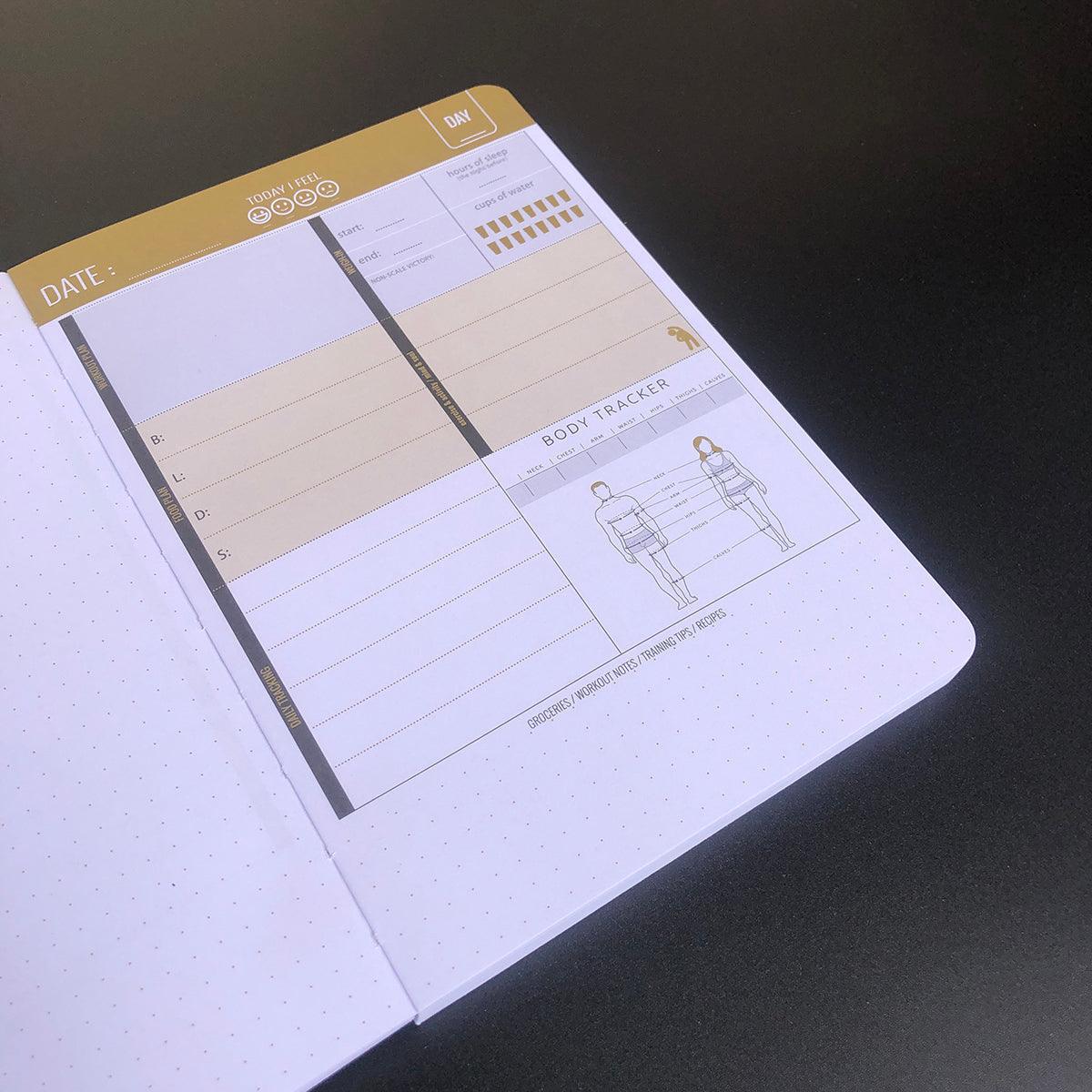 90 Days Fitness Journal Planner - Pink - bukenotebook