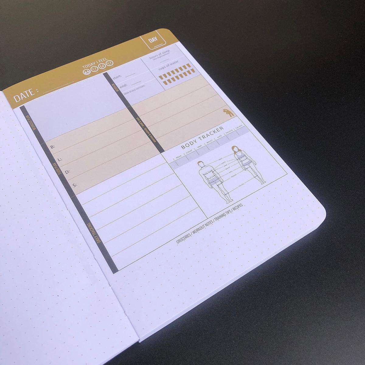 90 Days Fitness Journal Planner - Turquoise - bukenotebook