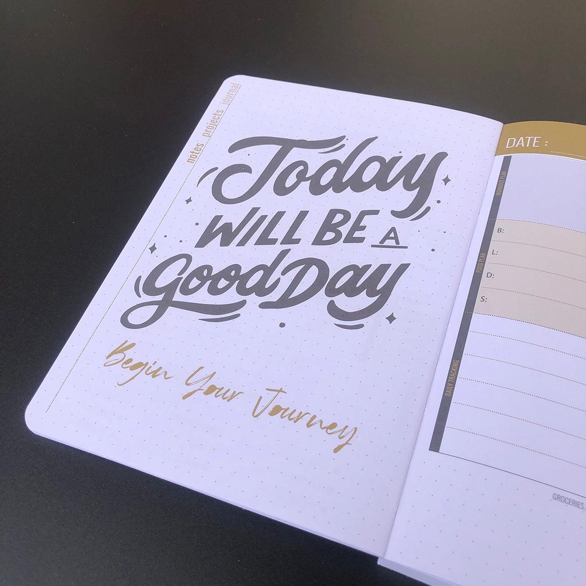 90 Days Fitness Journal Planner - Turquoise - bukenotebook