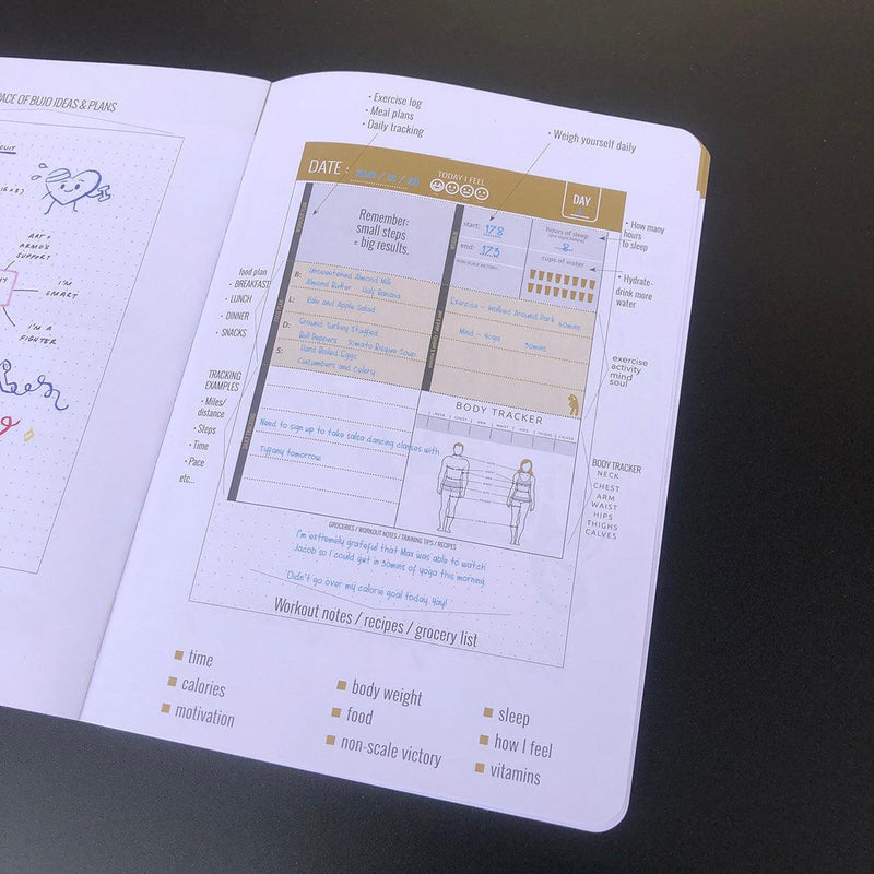 90 Days Fitness Journal Planner - Turquoise - bukenotebook