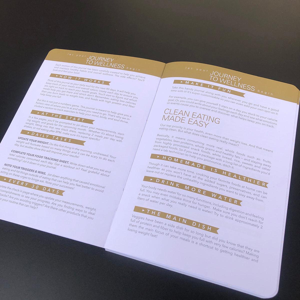90 Days Fitness Journal Planner - Rose Gold - bukenotebook