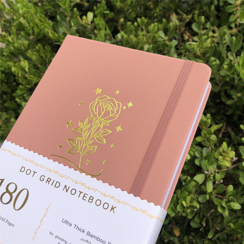 Journal à pois personnalisé, papier de bambou 180 g, couverture rigide en cuir PU, seulement 219 $ US/100 pièces -zoom-