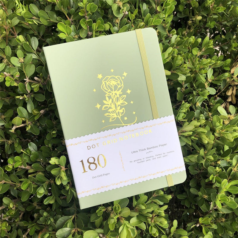 Journal à pois personnalisé, papier de bambou 180 g, couverture rigide en cuir PU, seulement 219 $ US/100 pièces -zoom-