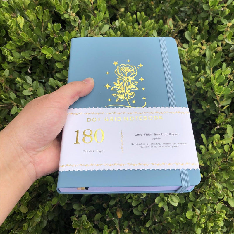 Journal à pois personnalisé, papier de bambou 180 g, couverture rigide en cuir PU, seulement 219 $ US/100 pièces -zoom-