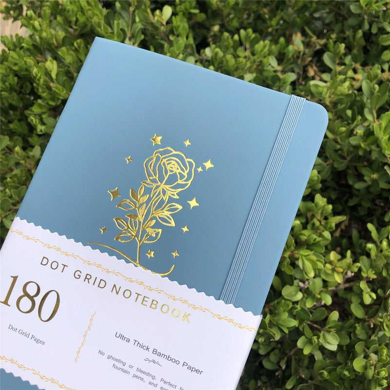 Journal à pois personnalisé, papier de bambou 180 g, couverture rigide en cuir PU, seulement 219 $ US/100 pièces -zoom-