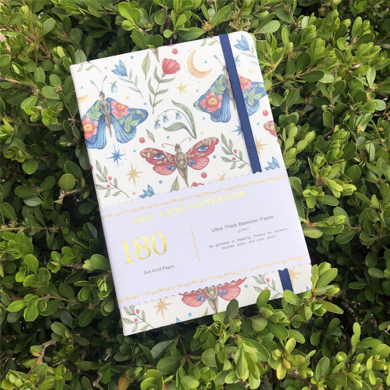 Journal à pois personnalisé, papier de bambou 180 g, couverture rigide en cuir PU, seulement 289 $ US/100 pièces -zoom-