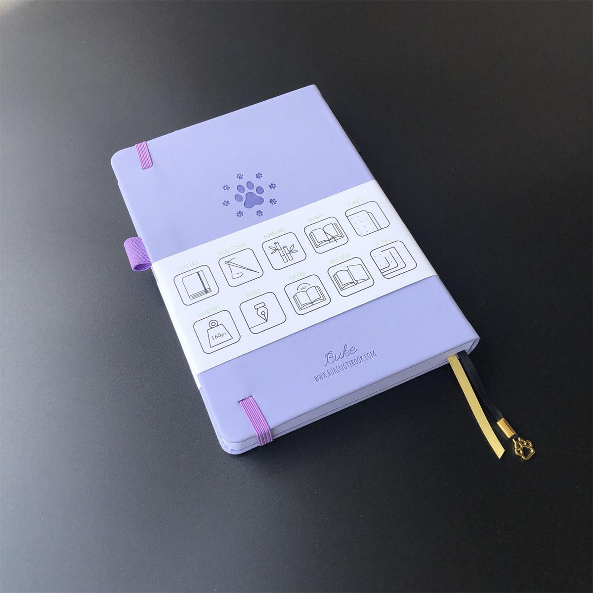 Bullet Dotted Journal 160GSM Bamboo Paper-NATURE WORLD - Light Purple - bukenotebook