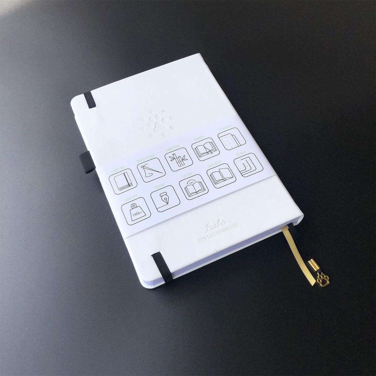 Bullet Dotted Journal 160GSM Bamboo Paper-NATURE WORLD - White - bukenotebook