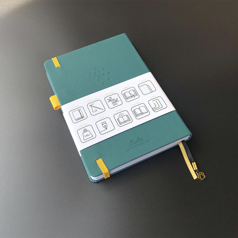 Bullet Dotted Journal 160GSM Bamboo Paper-NATURE WORLD - Green - bukenotebook