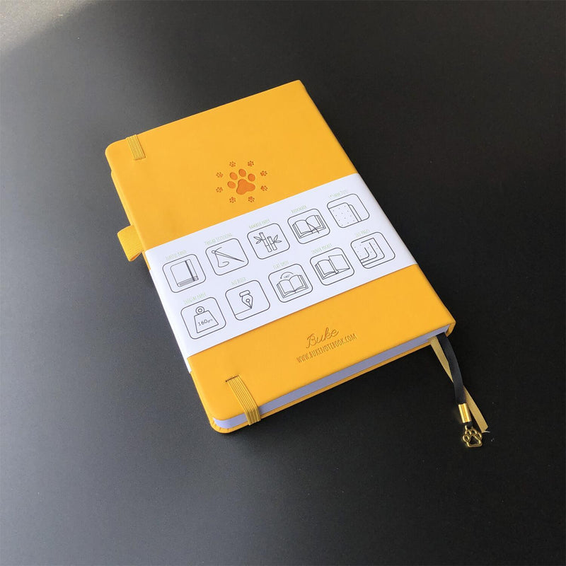 Bullet Dotted Journal 160GSM Bamboo Paper-NATURE WORLD - Orange - bukenotebook