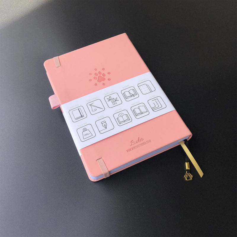 Bullet Dotted Journal 160GSM Bamboo Paper-NATURE WORLD - Pink - bukenotebook