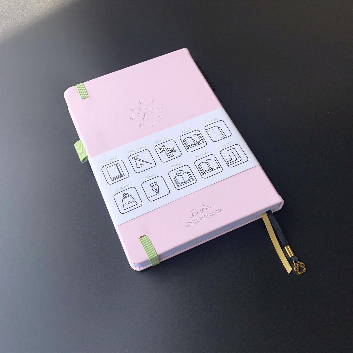Bullet Dotted Journal 160GSM Bamboo Paper-NATURE WORLD - Lcy Pink - bukenotebook