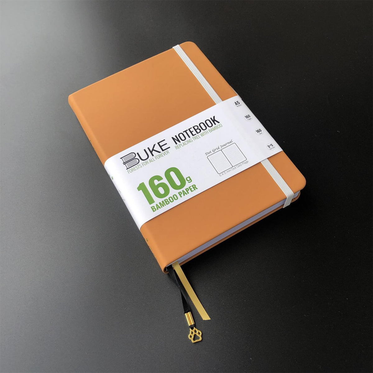 Bullet Dotted Journal 160GSM Bamboo Paper-NATURE WORLD - Brown - bukenotebook