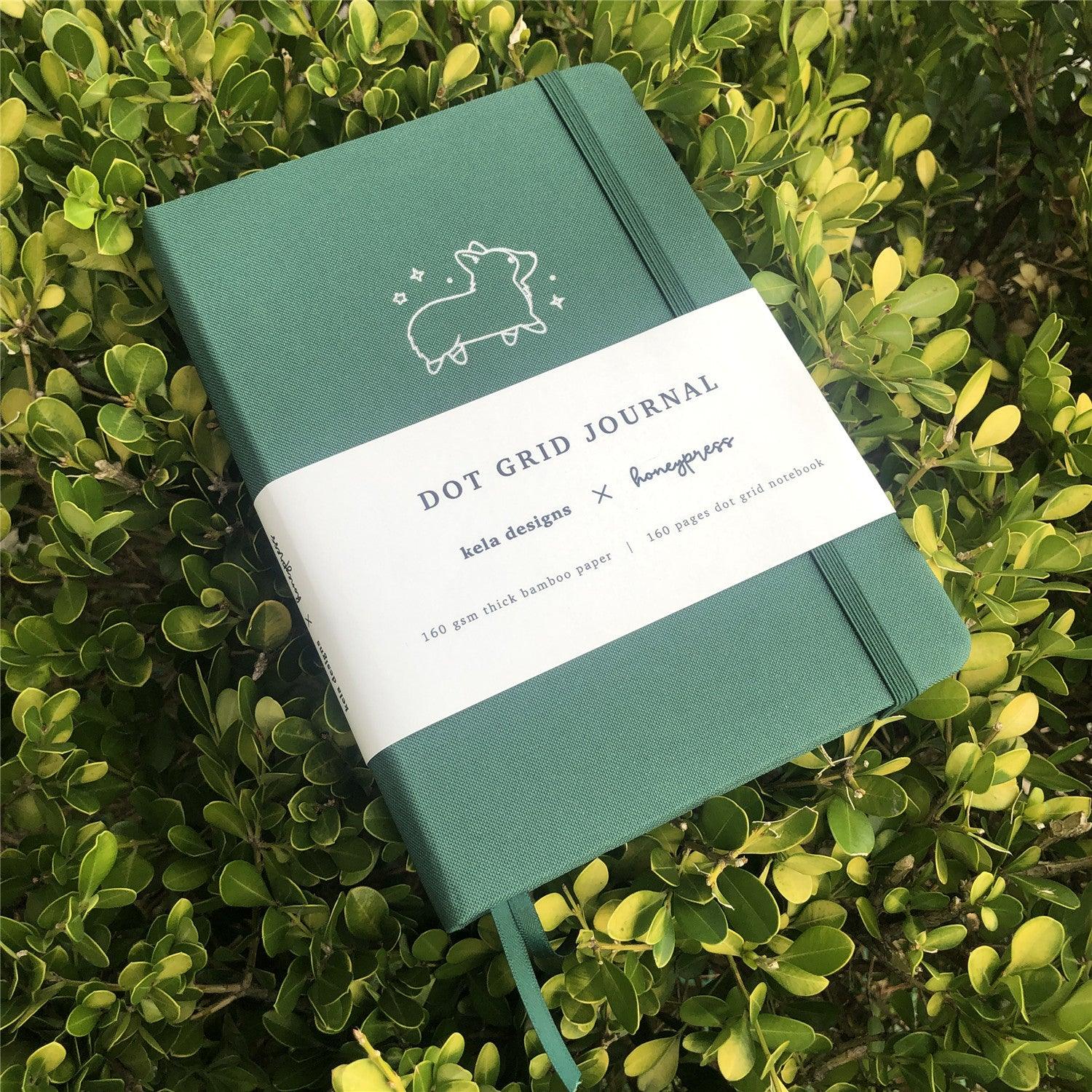 Custom Bullet Dotted Journal, 160g Bamboo Paper, Fabric Hardcover - bukenotebook