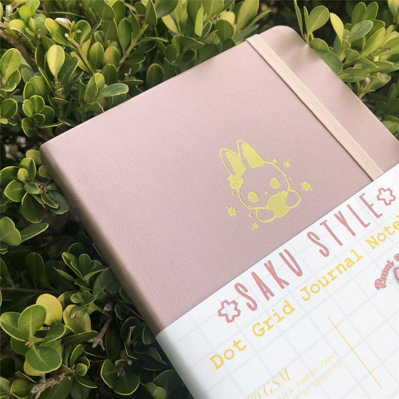 Journal à pois personnalisé, papier de bambou 180 g, couverture rigide en cuir PU, seulement 315 $ US/100 pièces -zoom-