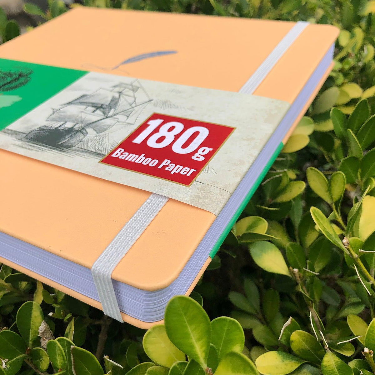 8X8 Square Hardcover SKetchbook Journal 180GSM Bamboo PAPER 128 Pages - Warn Apricot - bukenotebook