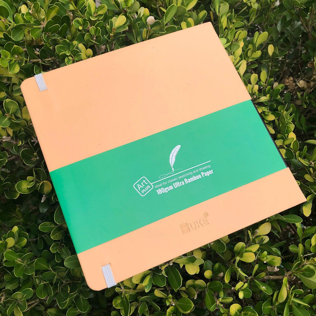 8X8 Square Hardcover SKetchbook Journal 180GSM Bamboo PAPER 128 Pages - Warn Apricot - bukenotebook