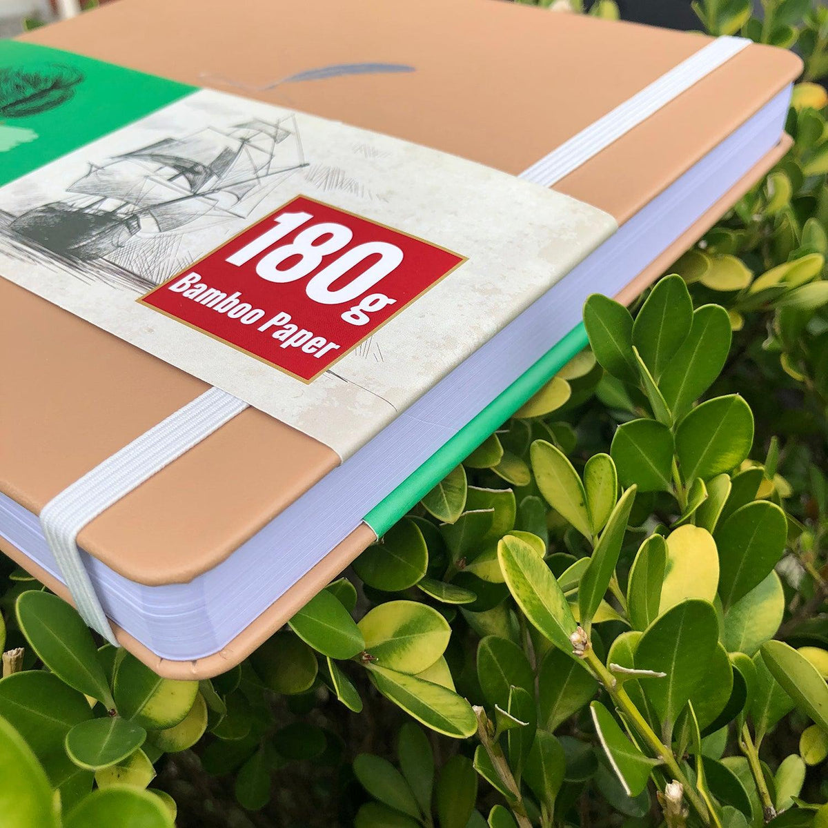 8X8 Square Hardcover SKetchbook Journal 180GSM Bamboo PAPER 128 Pages - Doe - bukenotebook