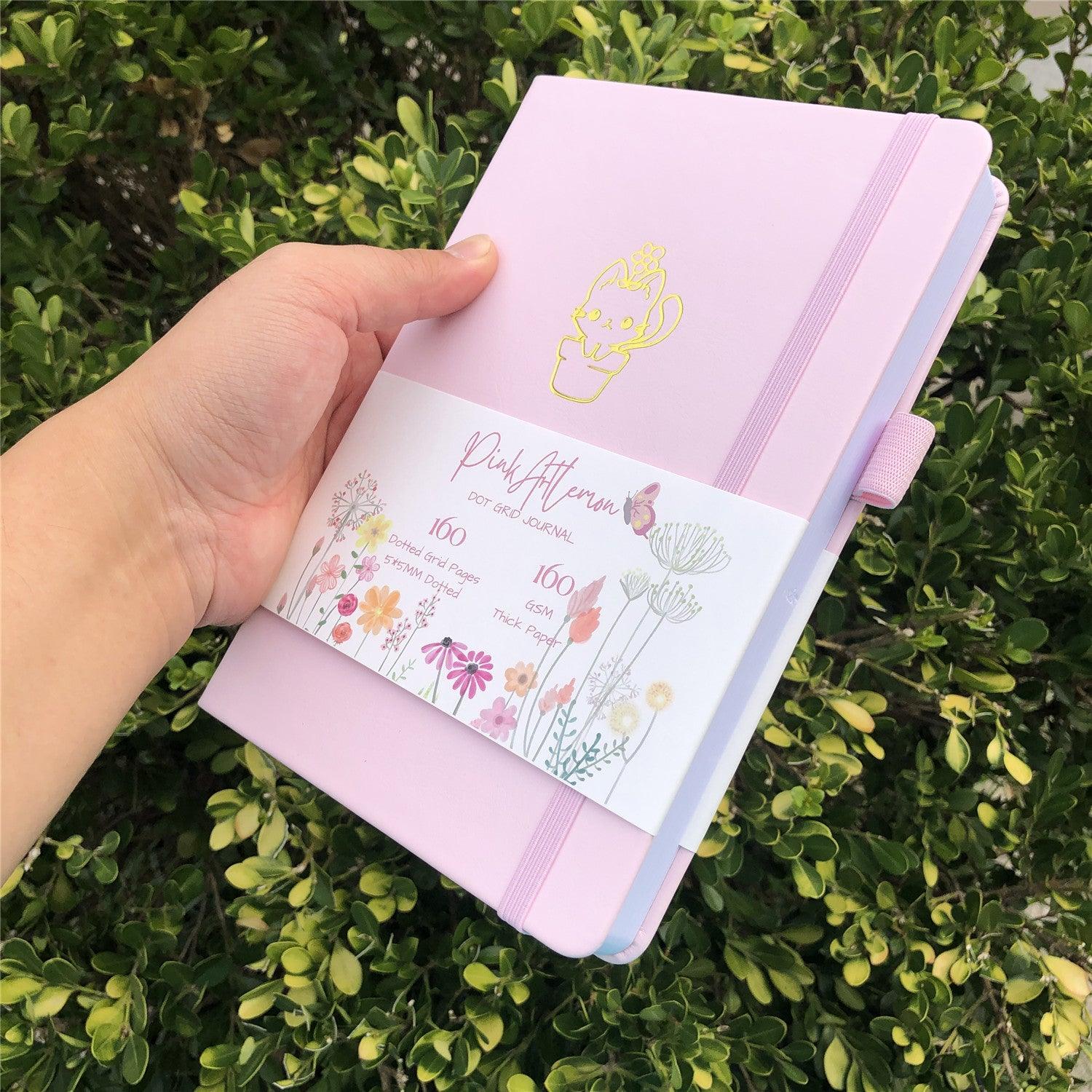 Custom Bullet Dotted Journal, Light Pink PU Leather Hardcover, Only US$199/100PCS  ITEM NO#10282117 - bukenotebook