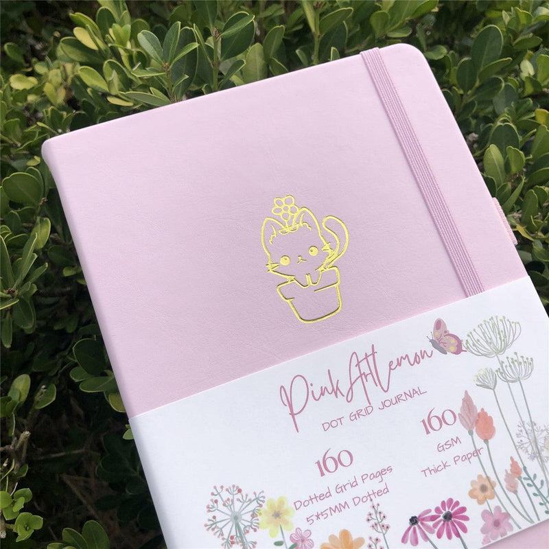 Notizbuch mit Punktraster, Hardcover aus hellrosa PU-Leder, nur 199 US-Dollar/100 Stück ARTIKEL-NR. 10282117-zoom-