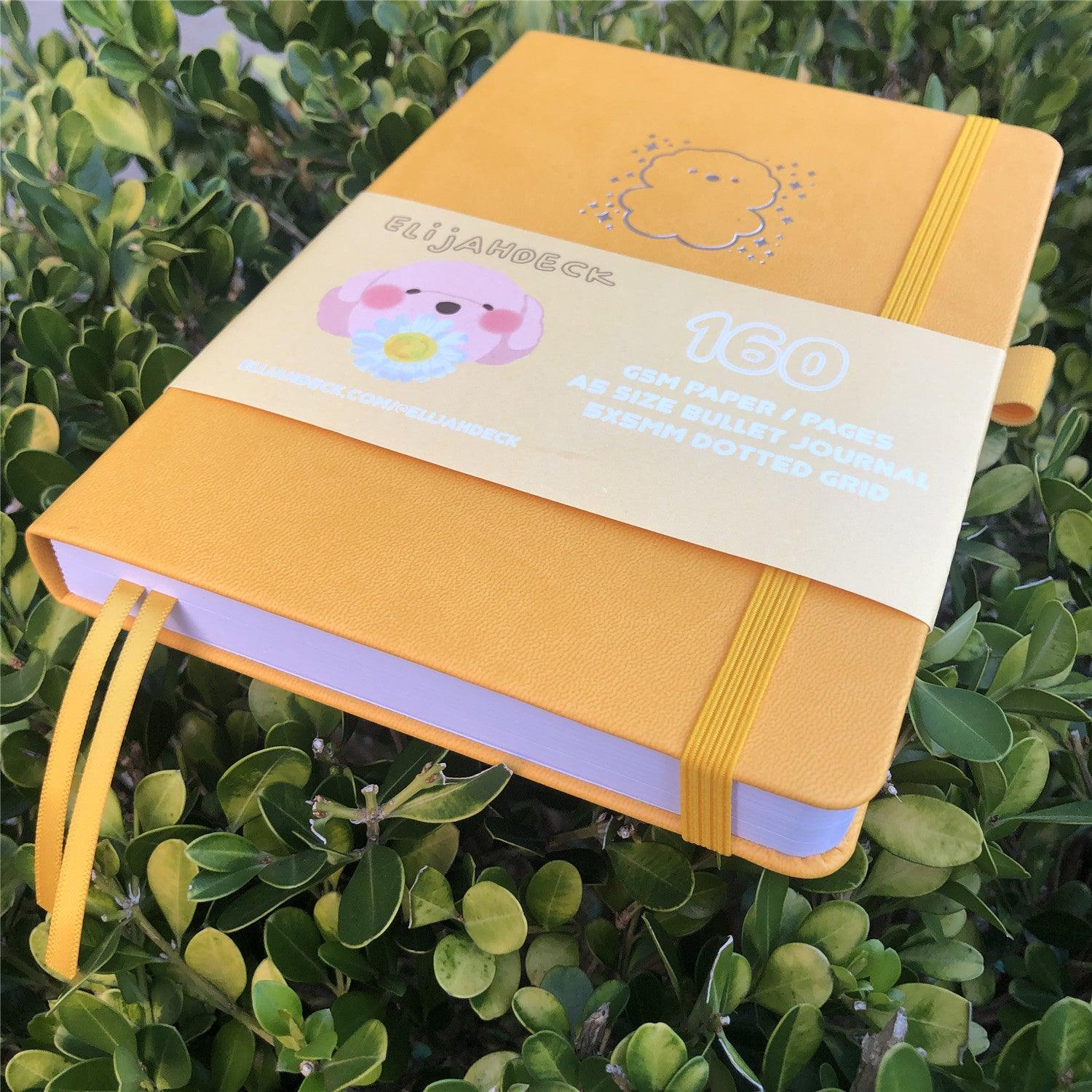 Custom Bullet Dotted Journal, Orange PU Leather Hardcover, Only US$199/100PCS  ITEM NO#10282120 - bukenotebook