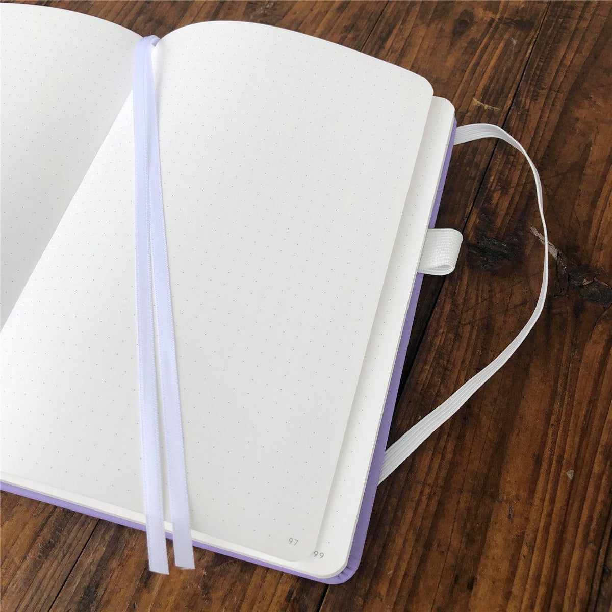 A5 Bullet Dotted Journal Vegan Purple PU Leather Hardcover, The Moon Rabbit - bukenotebook