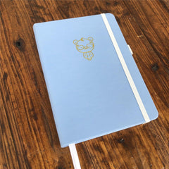 Custom Bullet Journal, A5 Dot Grid Notebook, PU Leather Blue Hardcover, Lovely Bear, Only US$199/100PCS  ITEM NO#10282130 - bukenotebook