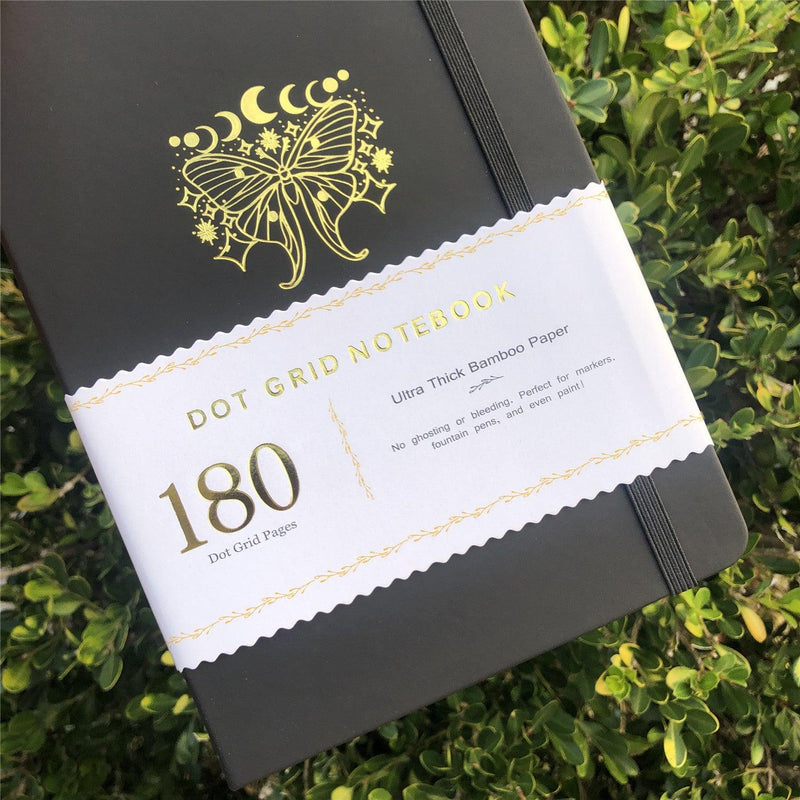 Journal à pois personnalisé, papier de bambou 180 g, couverture rigide en cuir PU, seulement 315 $ US/100 pièces -zoom-