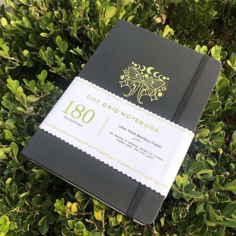 Journal à pois personnalisé, papier de bambou 180 g, couverture rigide en cuir PU, seulement 315 $ US/100 pièces -zoom-