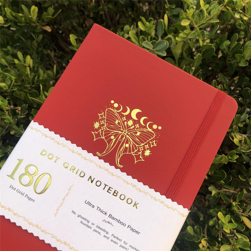 Journal à pois personnalisé, papier de bambou 180 g, couverture rigide en cuir PU, seulement 315 $ US/100 pièces -zoom-