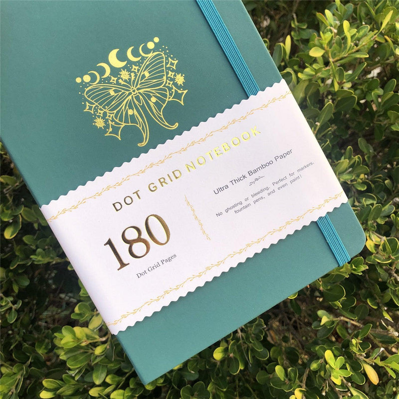 Journal à pois personnalisé, papier de bambou 180 g, couverture rigide en cuir PU, seulement 315 $ US/100 pièces -zoom-
