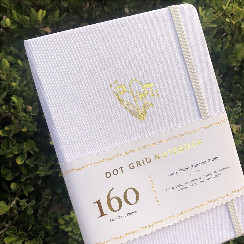 Journal à pois personnalisé, papier de bambou 160 g, couverture rigide en tissu, seulement 288 $ US/100 pièces -zoom-