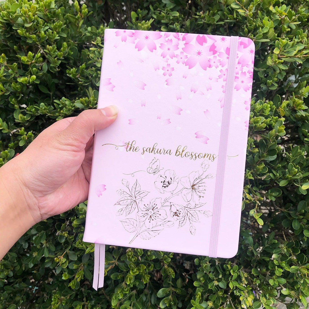 A5 Dotted Notebook Bullet Journal 160gsm Bamboo Paper - Sakura & Butterfly - bukenotebook