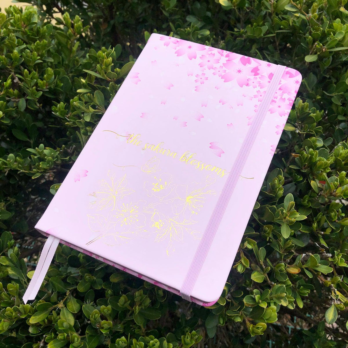 A5 Dotted Notebook Bullet Journal 160gsm Bamboo Paper - Sakura & Butterfly - bukenotebook