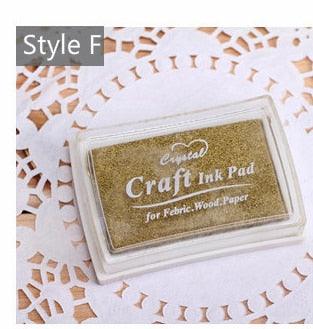 BUKE 15 Colors Inkpad Handmade DIY Craft Oil Based Ink Pad for Fabric Wood Paper Scrapbooking Ink pad Finger Painting - bukenotebook