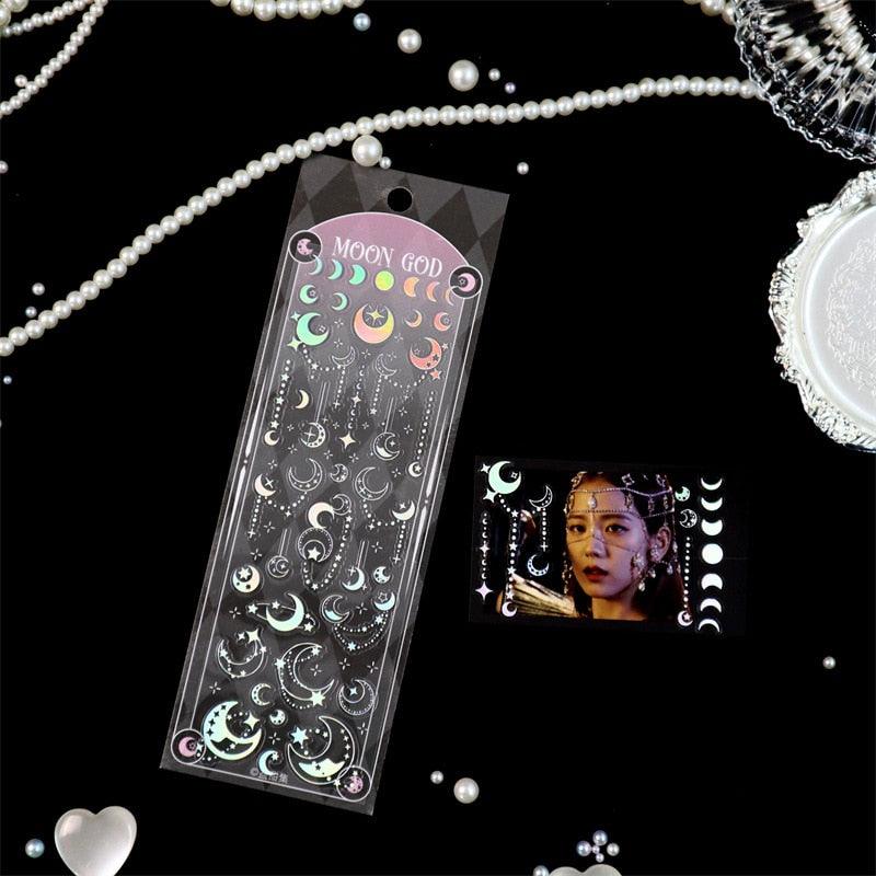 BUKE  8 Styles 1Pcs/Bag Aesthetic Butterfly Laser Sticker Personality INS Kpop Idol Card Hand Account Decoration Sticker - bukenotebook