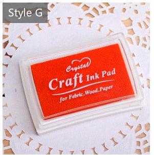 BUKE 15 Colors Inkpad Handmade DIY Craft Oil Based Ink Pad for Fabric Wood Paper Scrapbooking Ink pad Finger Painting - bukenotebook