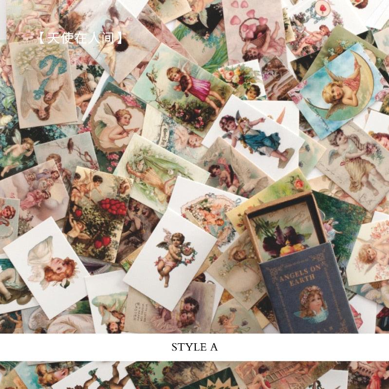 BUKE 100pcs/box Vintage Story Kraft Paper Scrapbooking/Card Making/Journaling Project DIY Diary Decoration LOMO Cards - bukenotebook