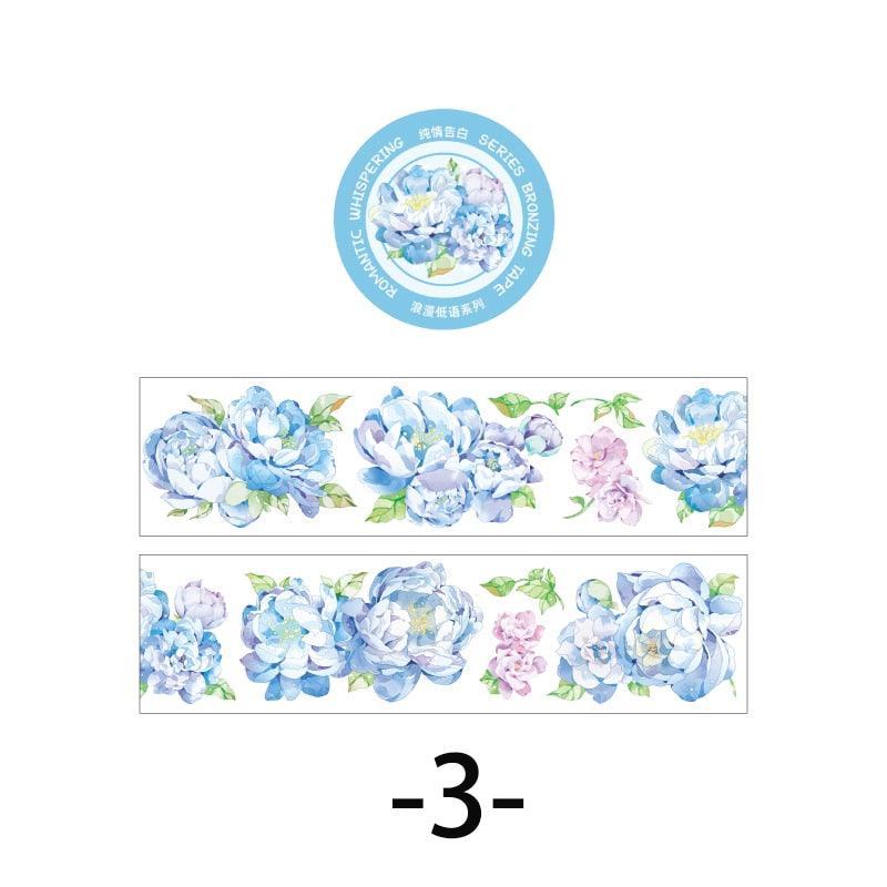 BUKE 4 Style 300cm/roll  Aesthetic Flower PET Tape Creative  Fresh Hand Account Material Decorative Stationery Tape - bukenotebook