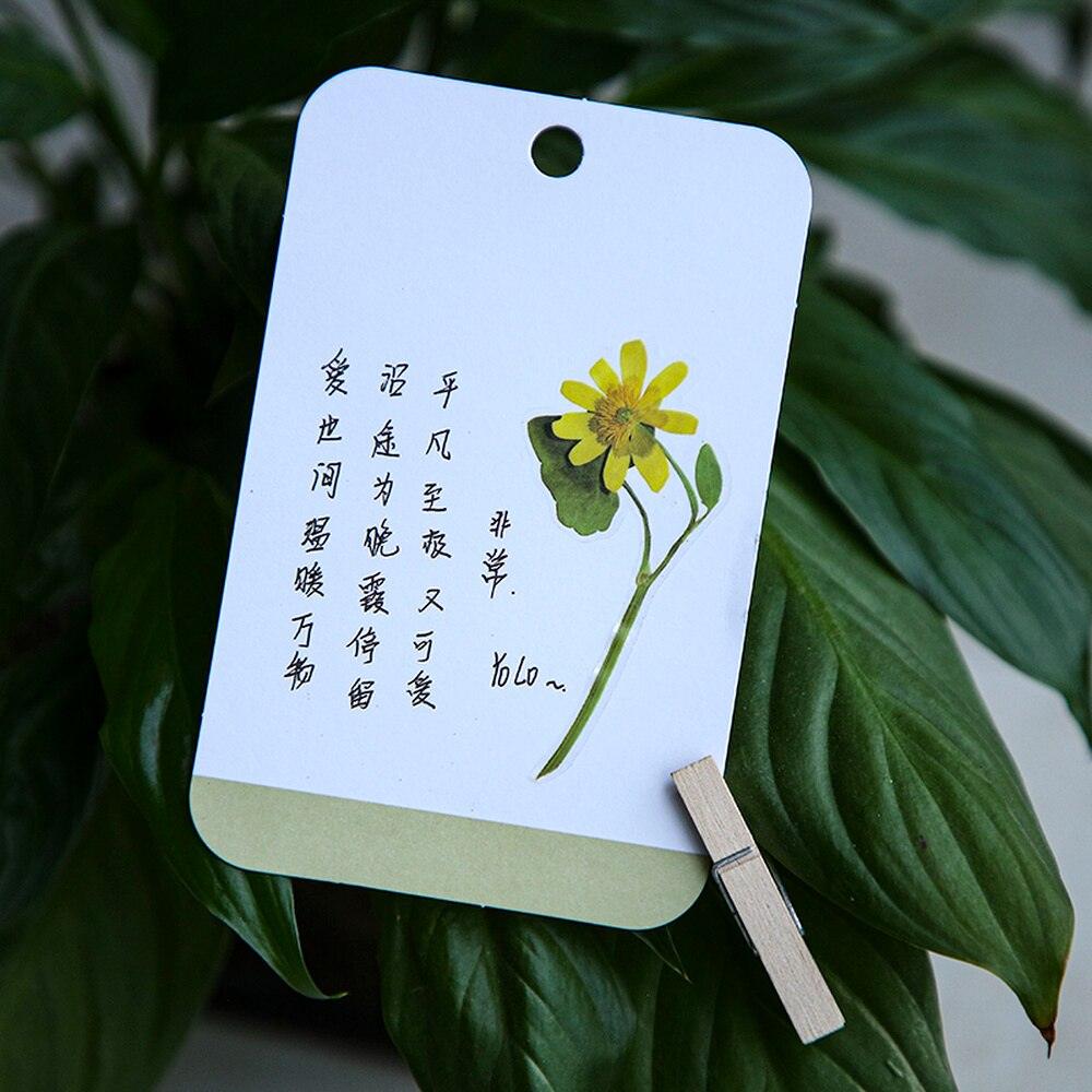BUKE 2 Styles 40Pcs/Bag Fresh Flower Stickers Ins Style Cute Hand Account Material Stickers Decorative Stationery Stickers - bukenotebook