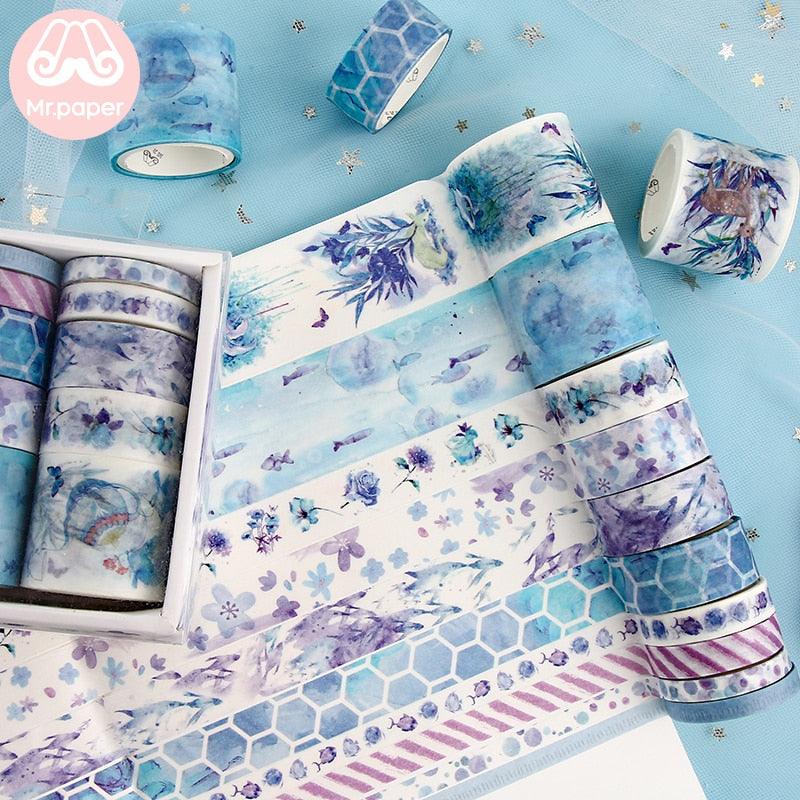 BUKE 26 Designs 10pcs/box Cute Cartoon Animals Washi Tapes Scrapbooking DIY Deco Creative Japanese Kawaii Masking Tapes - bukenotebook