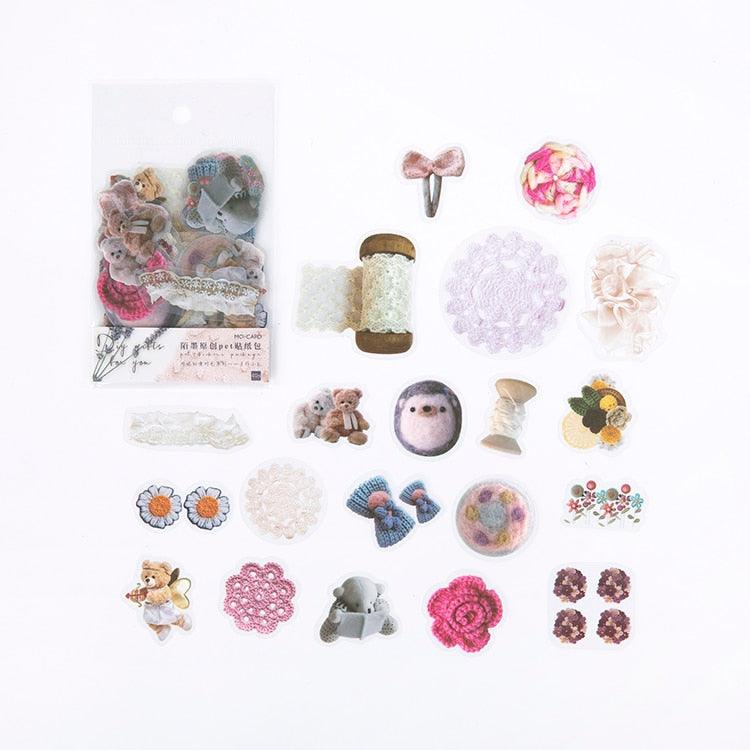 BUKE 40Pcs/bag Plant Flower Mushroom Ginkgo Pet Deco Diary Stickers Scrapbooking Planner Decorative Stationery Stickers - bukenotebook