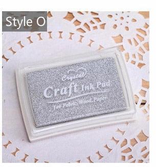 BUKE 15 Colors Inkpad Handmade DIY Craft Oil Based Ink Pad for Fabric Wood Paper Scrapbooking Ink pad Finger Painting - bukenotebook