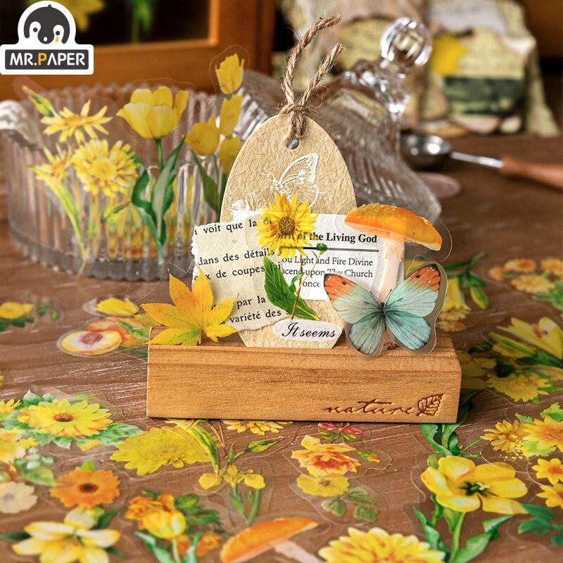 BUKE  40Pcs/Bag Plant Flower Series Decorative Diary Sticker Scrapbook Planner Decorative Stationery Sticker - bukenotebook