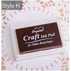 BUKE 15 Colors Inkpad Handmade DIY Craft Oil Based Ink Pad for Fabric Wood Paper Scrapbooking Ink pad Finger Painting - bukenotebook