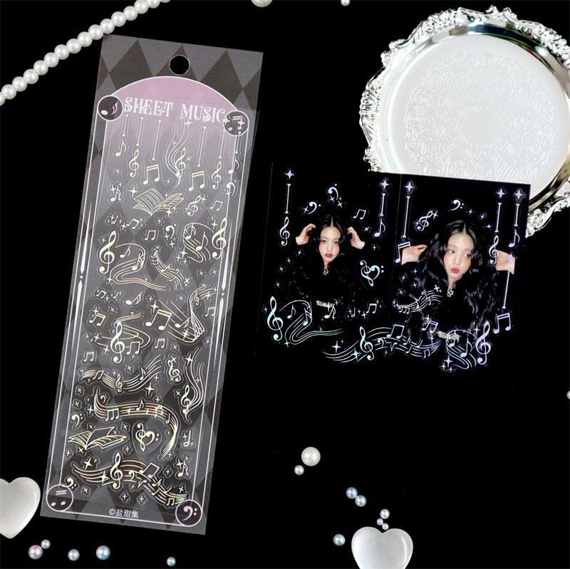 BUKE  8 Styles 1Pcs/Bag Aesthetic Butterfly Laser Sticker Personality INS Kpop Idol Card Hand Account Decoration Sticker - bukenotebook