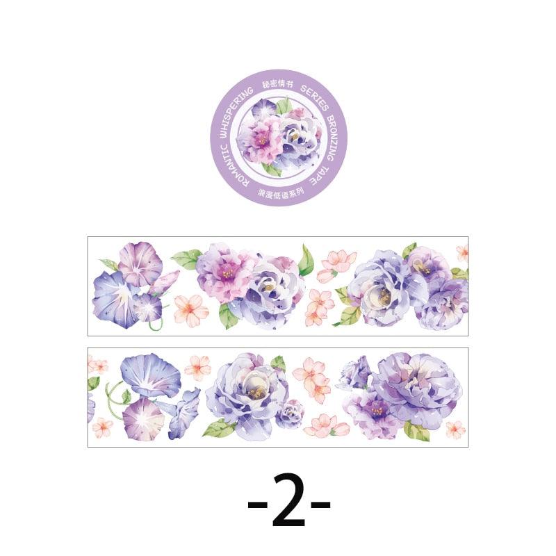 BUKE 4 Style 300cm/roll  Aesthetic Flower PET Tape Creative  Fresh Hand Account Material Decorative Stationery Tape - bukenotebook